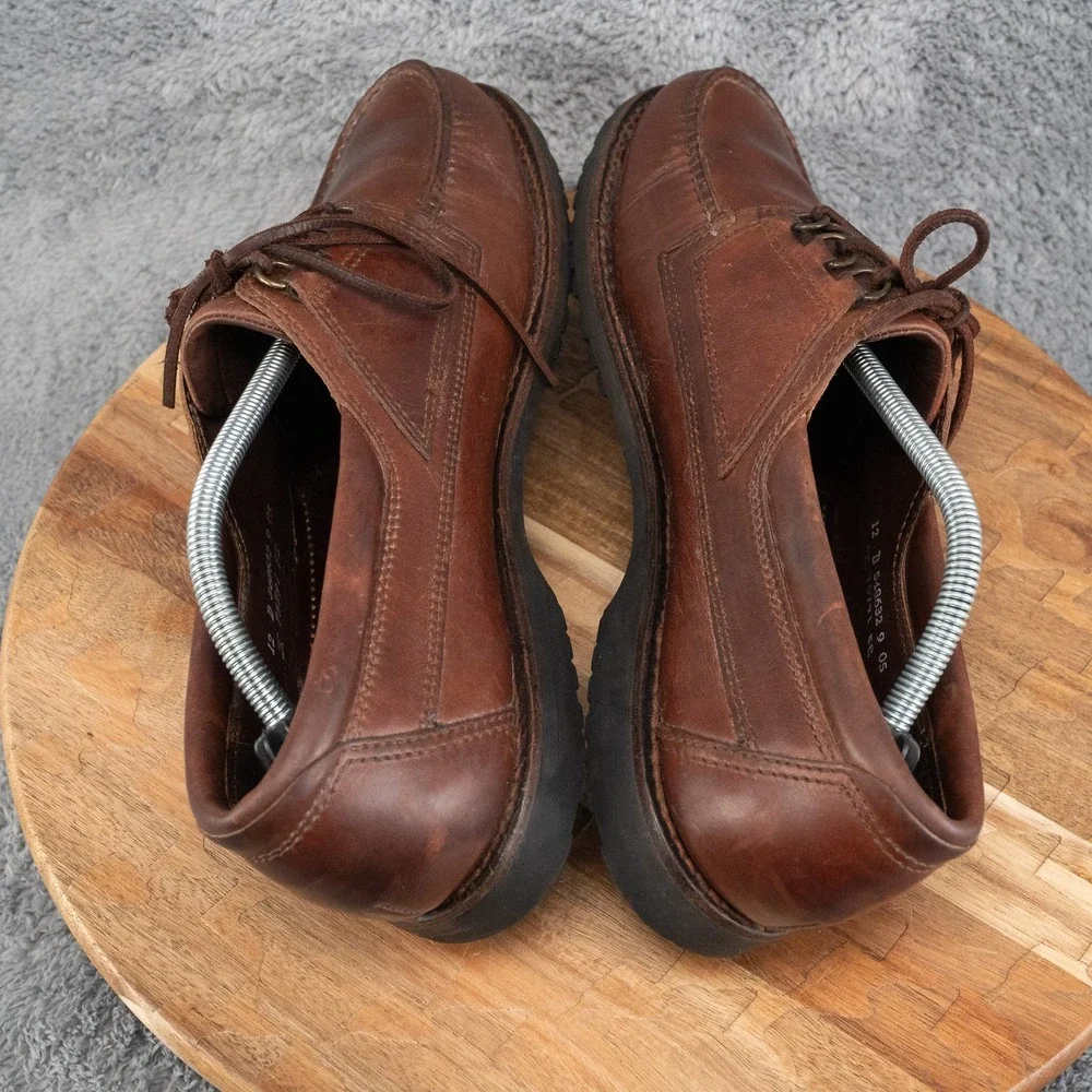 Florsheim Brown Leather Lace-Up Boat Shoes Size 12 D